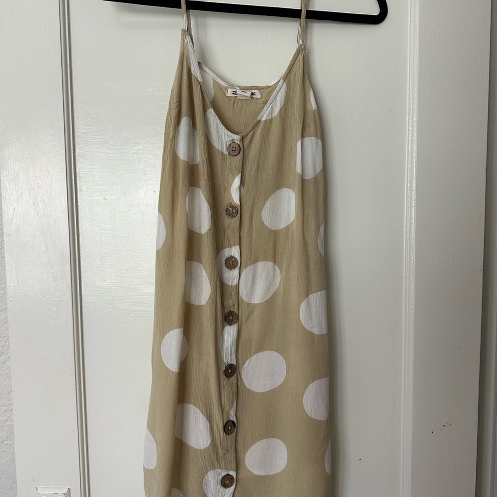 Billabong Polka Dot Button-Down Dress